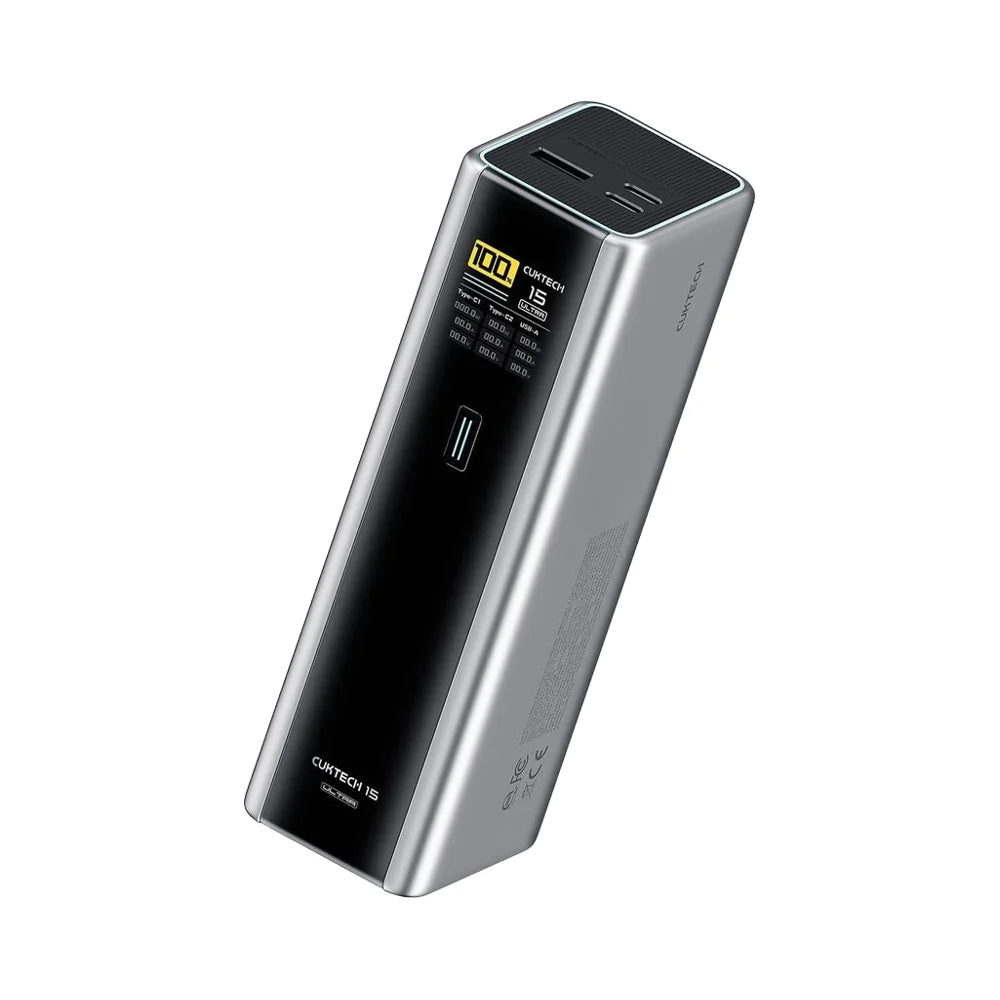 CUKTECH 15 Ultra 20000mAh 140W Laptop Charger 3-Port USB C Charger PD3.1 Fast Charging Battery Pack Smart Power Banks Station