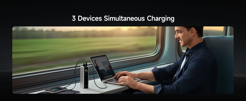 CUKTECH 15 Ultra 20000mAh 140W Laptop Charger 3-Port USB C Charger PD3.1 Fast Charging Battery Pack Smart Power Banks Station