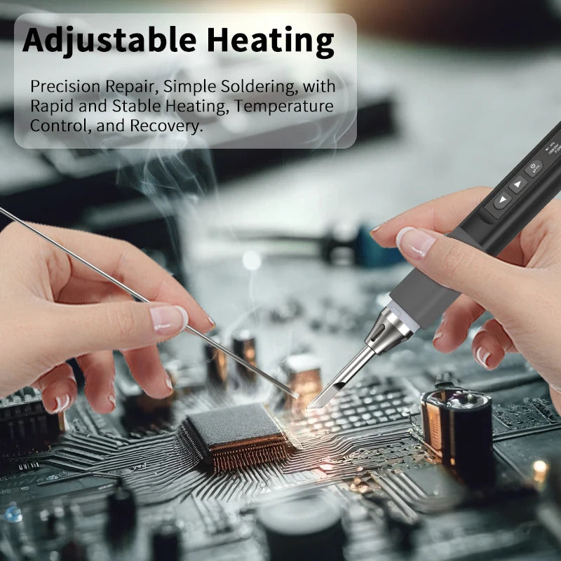 ZT-N1 96W USB Powered Smart Electric Soldering Iron Adjustable Heating Power Rapid Heating Portable OLED Display Pen 5S