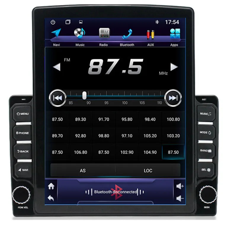 Universal Autoradio 9.7'' Inch Android 2din Touch Screen Car Dvd Player with Vertical Style