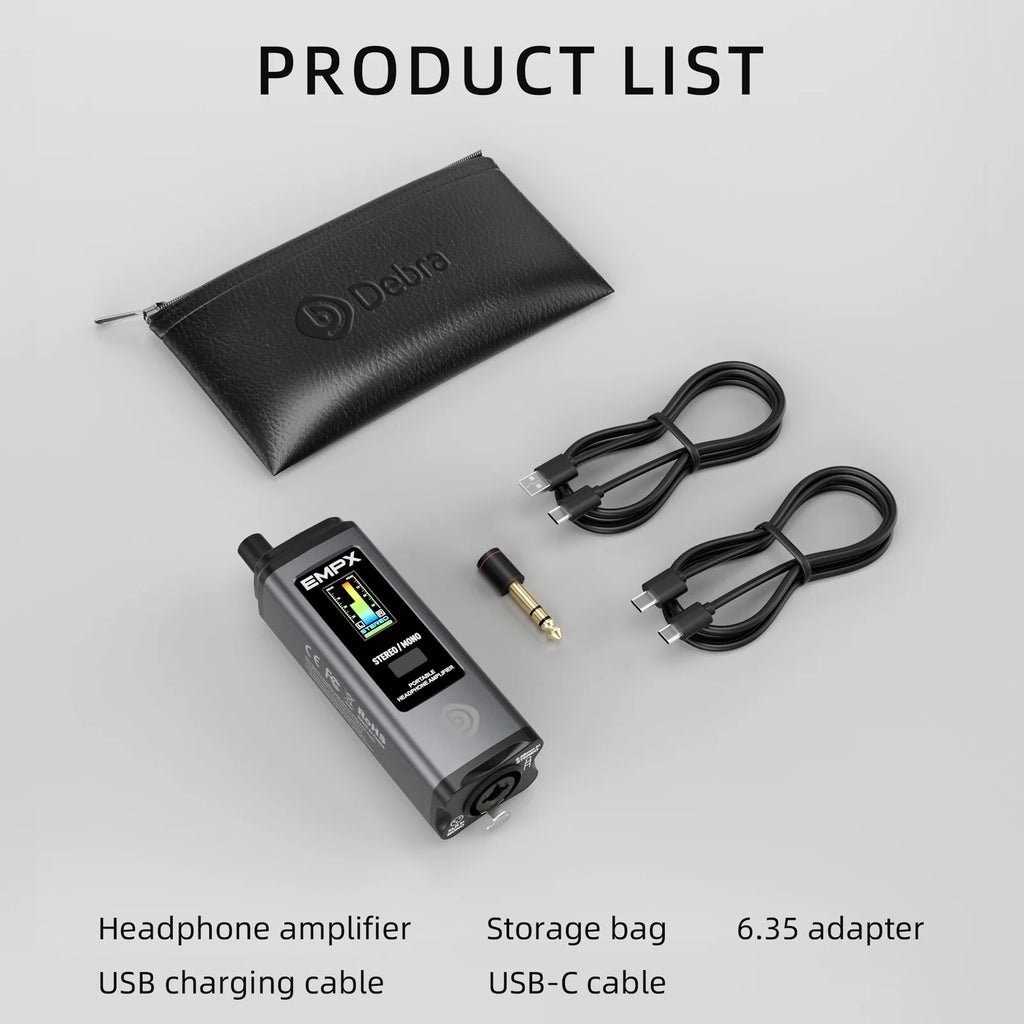 Debra EMPX PRO Ultra-Compact Dynamic Microphone with RGB Lighting and Sound Card Rechargeable Type-C Regular Batteries