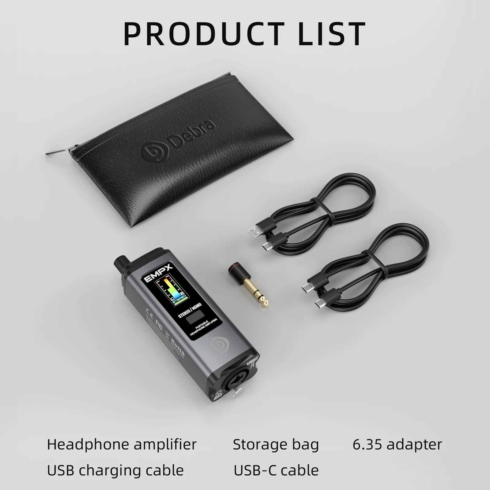 Debra EMPX PRO Ultra-Compact Dynamic Microphone with RGB Lighting and Sound Card Rechargeable Type-C Regular Batteries