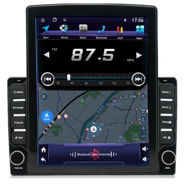 Universal Autoradio 9.7'' Inch Android 2din Touch Screen Car Dvd Player with Vertical Style