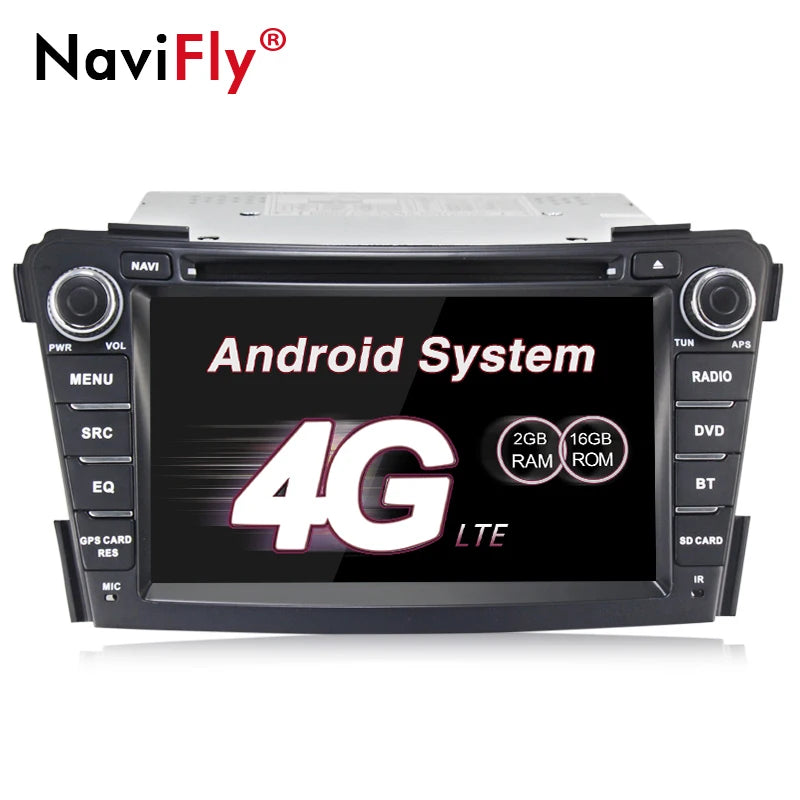 Navifly 7 Inch Android 7.1 Car Dvd Player for Hyundai I40 2011-2014 with WIFI GPS Navigation Car Radio 2GRAM 16GROM 4G LTE