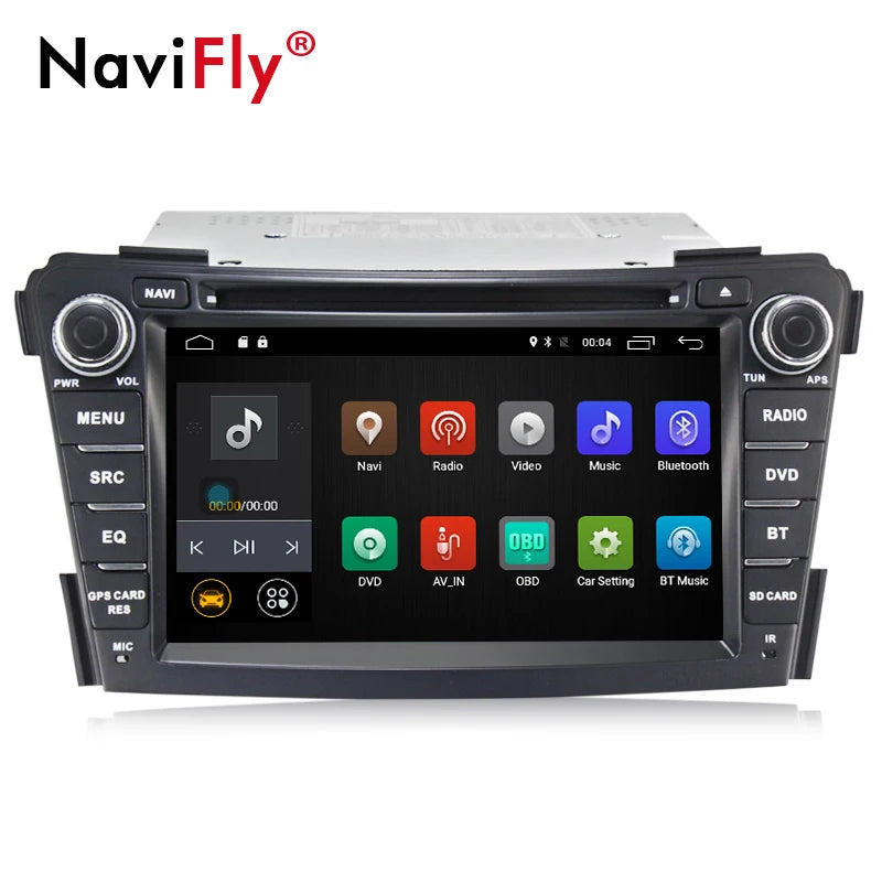 Navifly 7 Inch Android 7.1 Car Dvd Player for Hyundai I40 2011-2014 with WIFI GPS Navigation Car Radio 2GRAM 16GROM 4G LTE