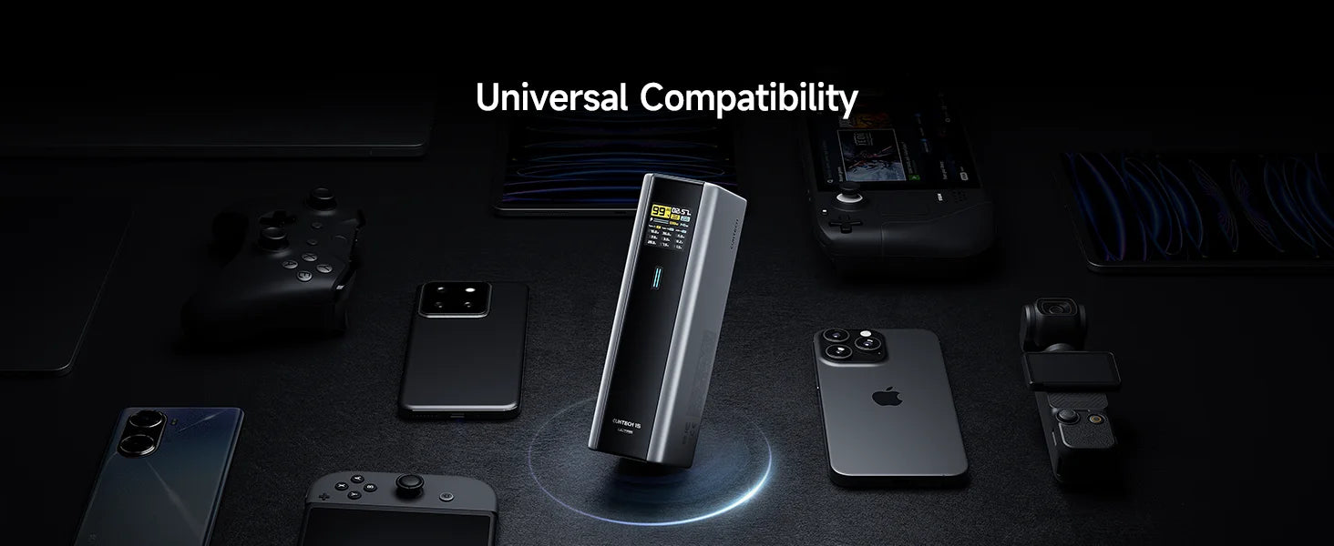 CUKTECH 15 Ultra 20000mAh 140W Laptop Charger 3-Port USB C Charger PD3.1 Fast Charging Battery Pack Smart Power Banks Station