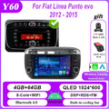7 ''Android voiture DVD pour Fiat Linea Punto evo 2012 - 2015 Auto GPS Carplay Auto Radio stéréo lecteur multimédia Bluetooth WIFI 4G