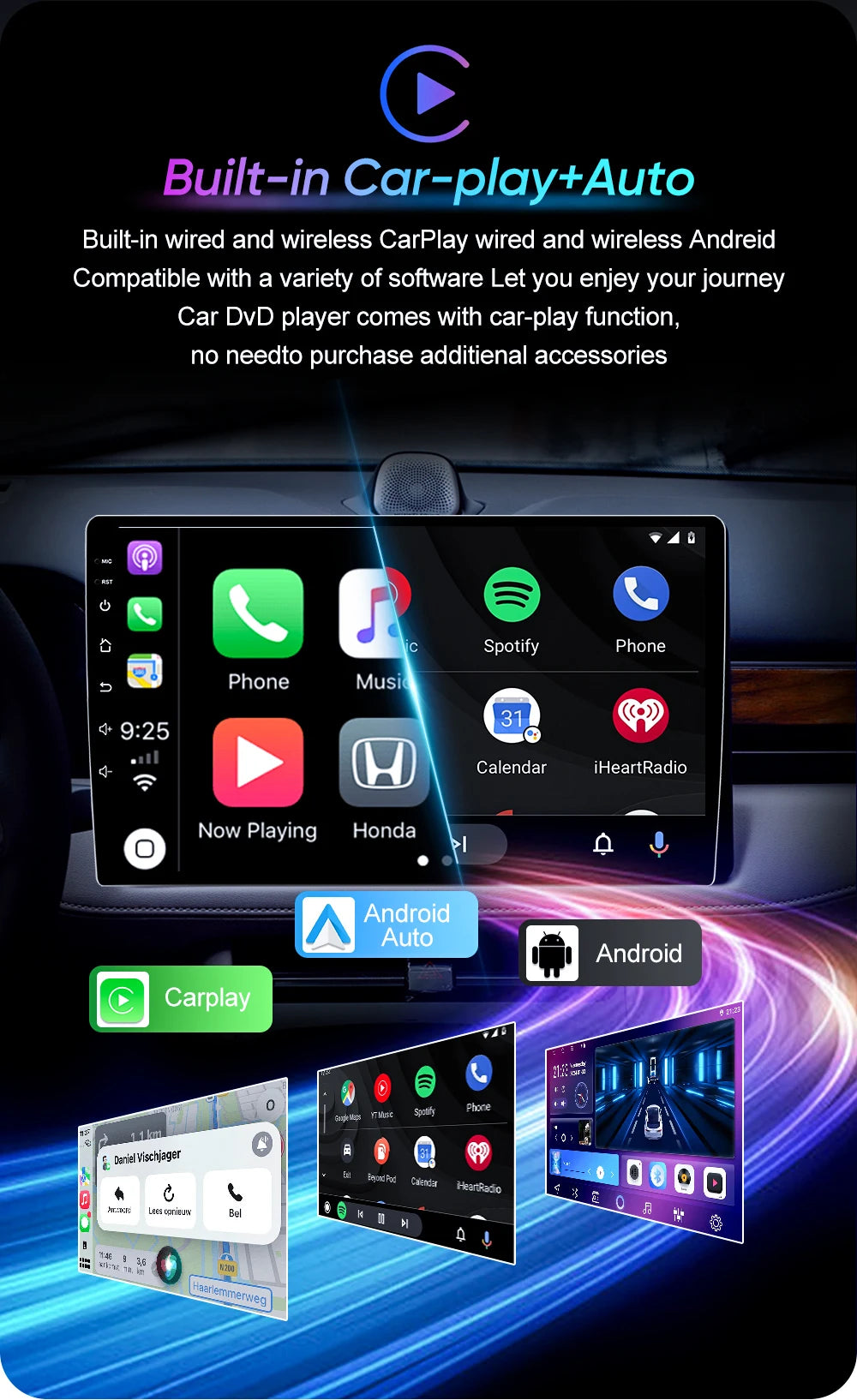 Autoradio CarPlay pour Volvo XC70 V70 S60 2000-2009, lecteur multimédia Android Auto, autoradio stéréo 8 cœurs, DSP, 5G WIFI, écran DVD