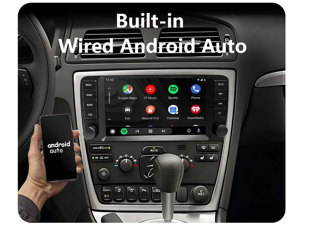 CHSTEK autoradio Carplay Android 13 pour Volvo XC70 V70 S60 S40 V40 2005 2006 2007 2008 2009 Navigation stéréo multimédia WIFI 4G