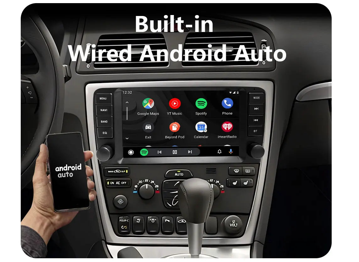 CHSTEK autoradio Carplay Android 13 pour Volvo XC70 V70 S60 S40 V40 2005 2006 2007 2008 2009 Navigation stéréo multimédia WIFI 4G