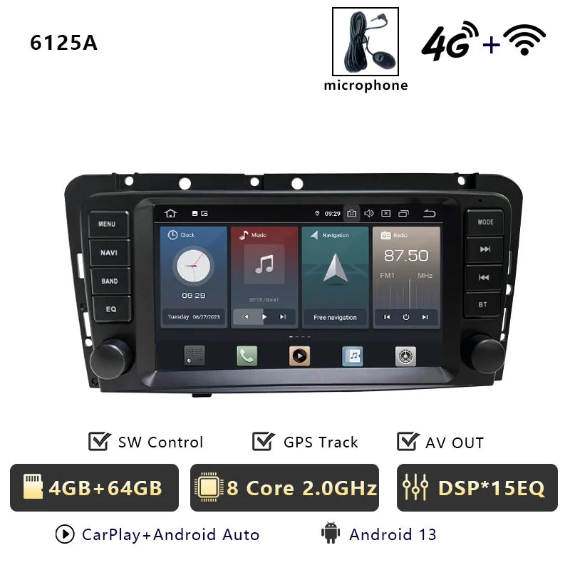 CHSTEK autoradio Carplay Android 13 pour Volvo XC70 V70 S60 S40 V40 2005 2006 2007 2008 2009 Navigation stéréo multimédia WIFI 4G