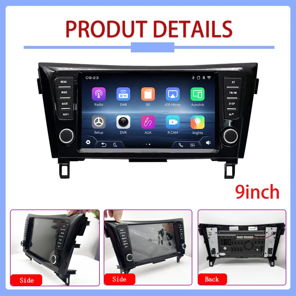 Pour Nissan X-Trail J11 Qashqai 2014 - 2020 Navi 2026 Nouveau système Linux Sans fil CarPlay FM Musique Vidéo Lecteurs multimédias Caméras