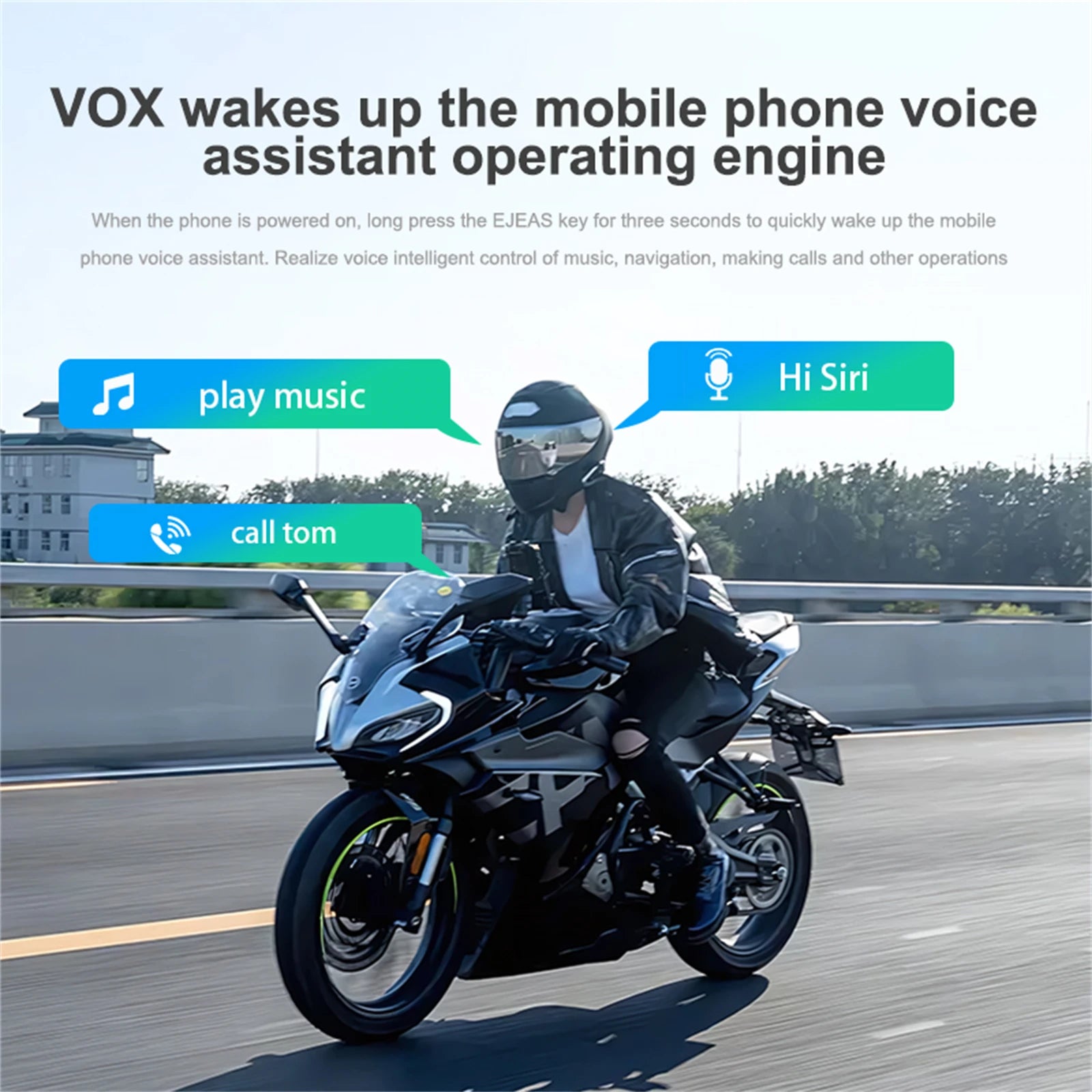 EJEAS Q8 Interphone en maille pour moto avec talkie-walkie à distance EUC Interphone Bluetooth casque pour 6 coureurs avec Bluetooth 5.1