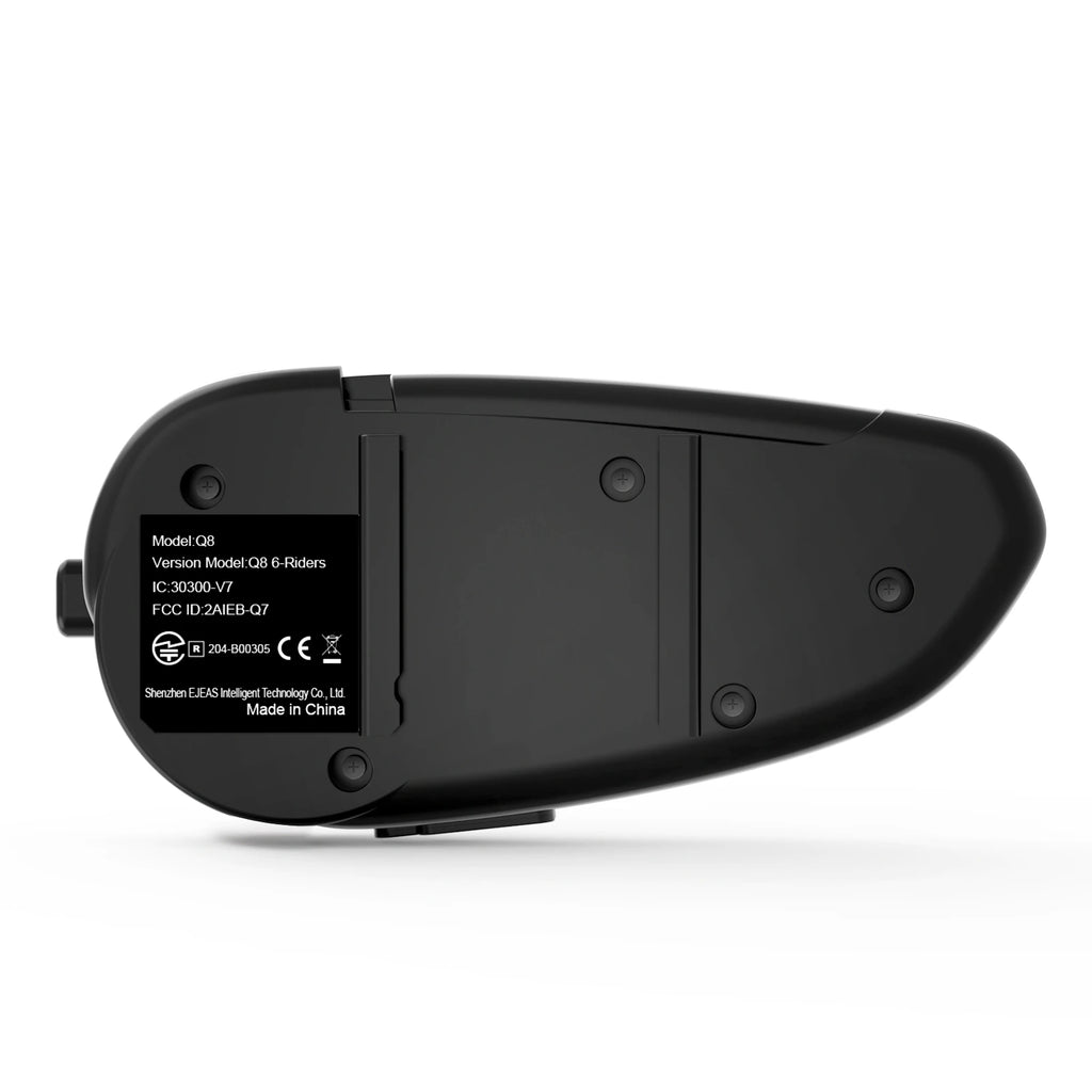 EJEAS Q8 Interphone en maille pour moto avec talkie-walkie à distance EUC Interphone Bluetooth casque pour 6 coureurs avec Bluetooth 5.1