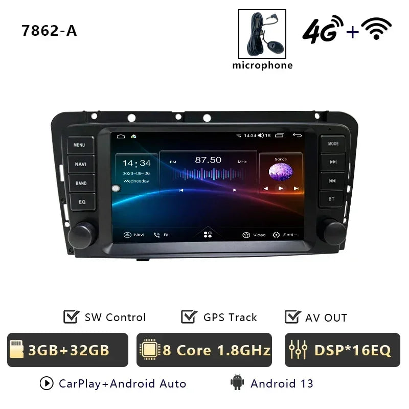 CHSTEK autoradio Carplay Android 13 pour Volvo XC70 V70 S60 S40 V40 2005 2006 2007 2008 2009 Navigation stéréo multimédia WIFI 4G