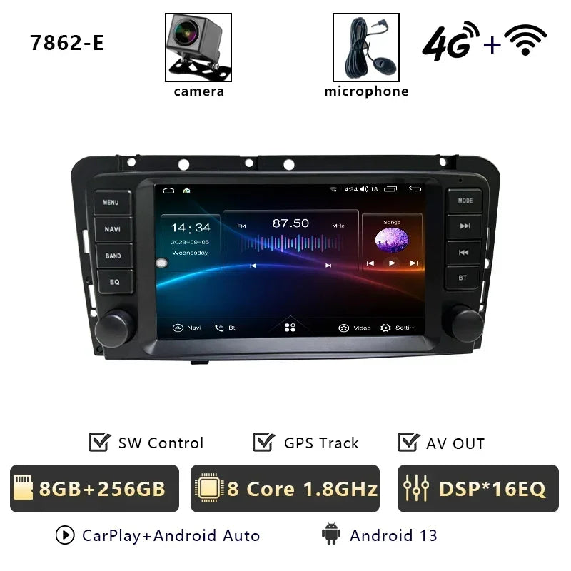 CHSTEK autoradio Carplay Android 13 pour Volvo XC70 V70 S60 S40 V40 2005 2006 2007 2008 2009 Navigation stéréo multimédia WIFI 4G