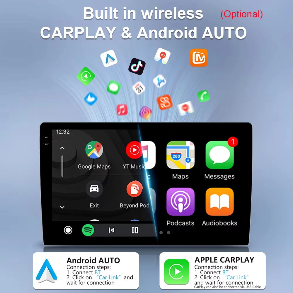 Autoradio Carplay, lecteur vidéo multimédia, WIFI + 4G DSP stéréo, pour Volvo XC70 V70 S60 2004 2005 2006 2007 2008 2009