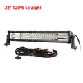 Auxbeam-Barre lumineuse de travail ChlorBeam LED avec fonction mémoire, 6 modes, 22 ", 30", 42 ", camion 514 Up, tout-terrain