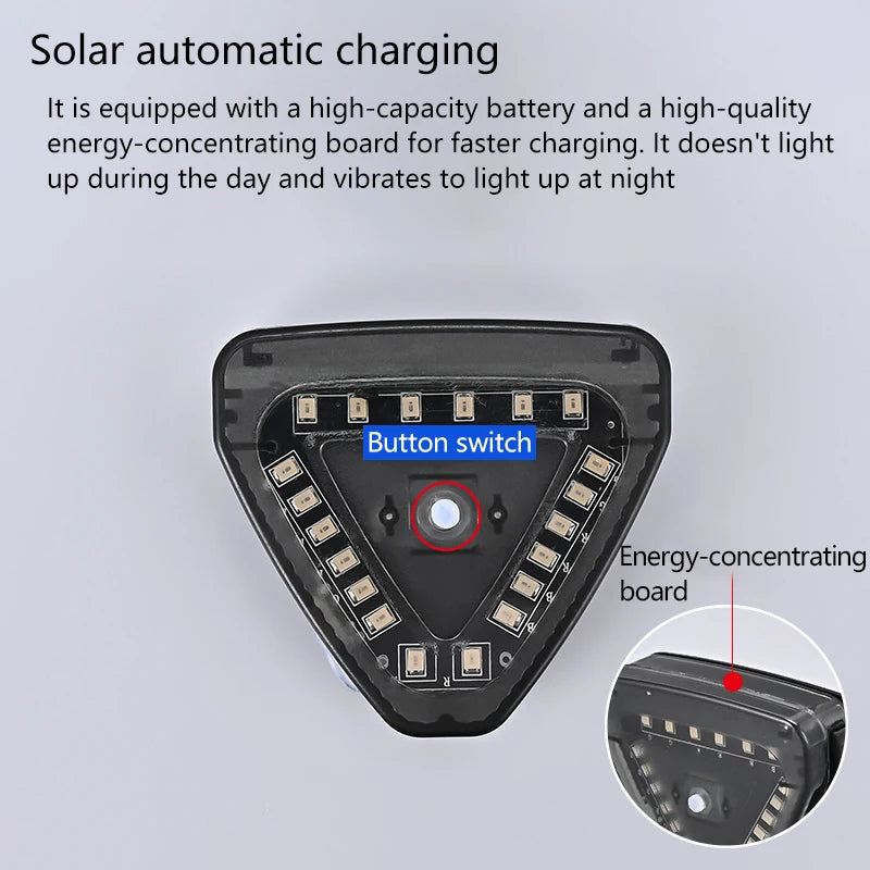 Feux de navigation solaires sans fil pour voiture, avertissement solaire anti-arrière, feux d'avion clignotants, feux de croisière pour pare-chocs arrière