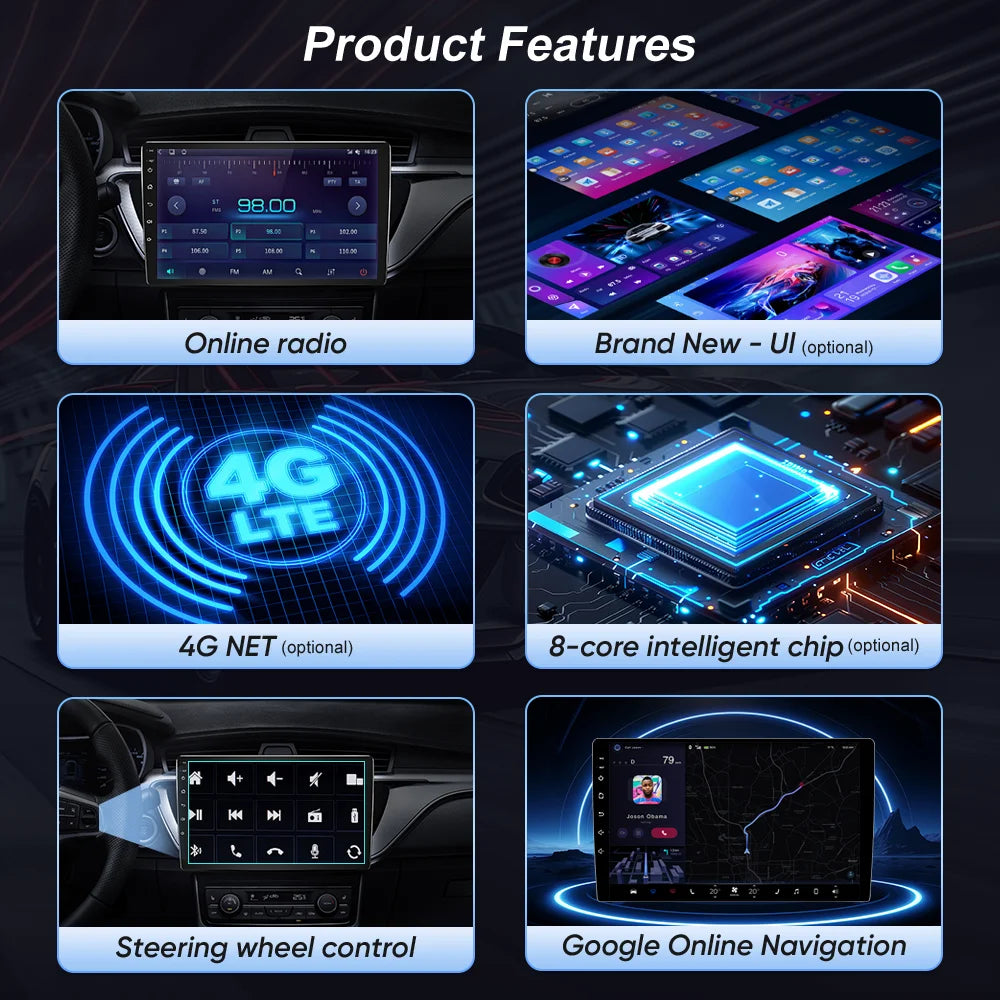 7 ''Android 15 Autoradio pour Fiat Linea Punto evo 2012-2015 GPS WIFI Carplay Auto 4G Radio stéréo lecteur multimédia Bluetooth