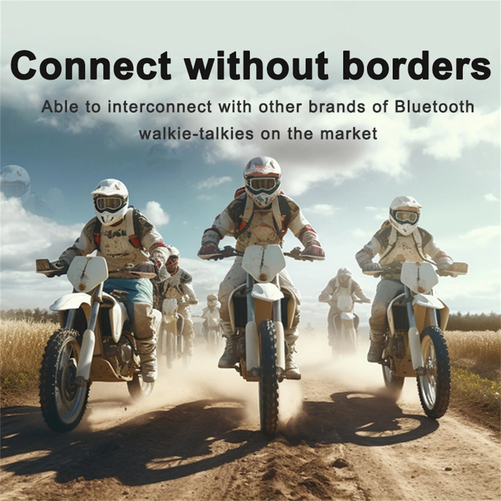 EJEAS Q8 Interphone en maille pour moto avec talkie-walkie à distance EUC Interphone Bluetooth casque pour 6 coureurs avec Bluetooth 5.1