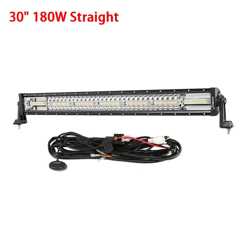 Auxbeam-Barre lumineuse de travail ChlorBeam LED avec fonction mémoire, 6 modes, 22 ", 30", 42 ", camion 514 Up, tout-terrain