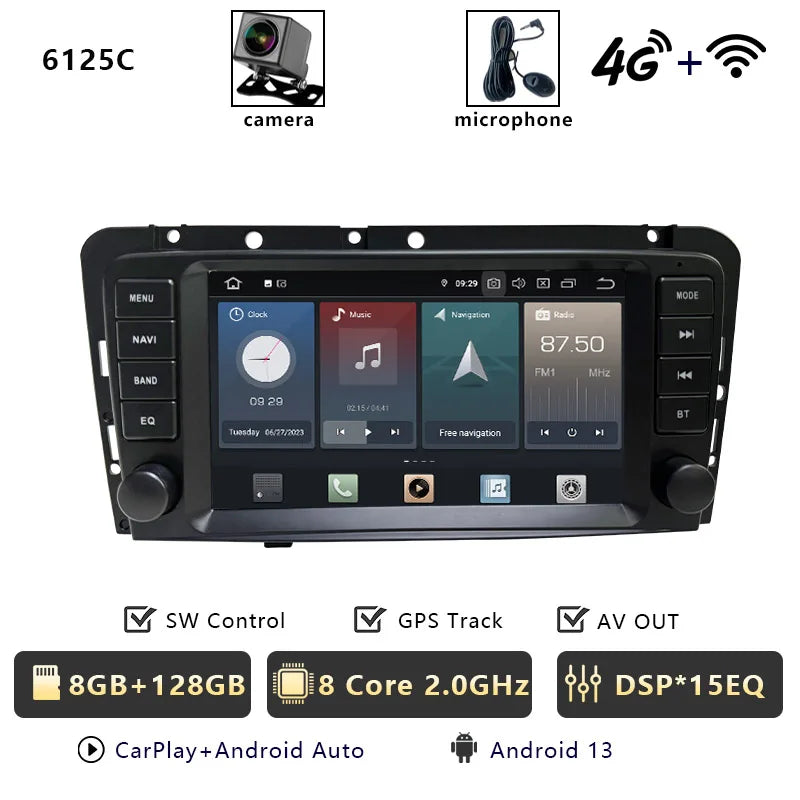 CHSTEK autoradio Carplay Android 13 pour Volvo XC70 V70 S60 S40 V40 2005 2006 2007 2008 2009 Navigation stéréo multimédia WIFI 4G