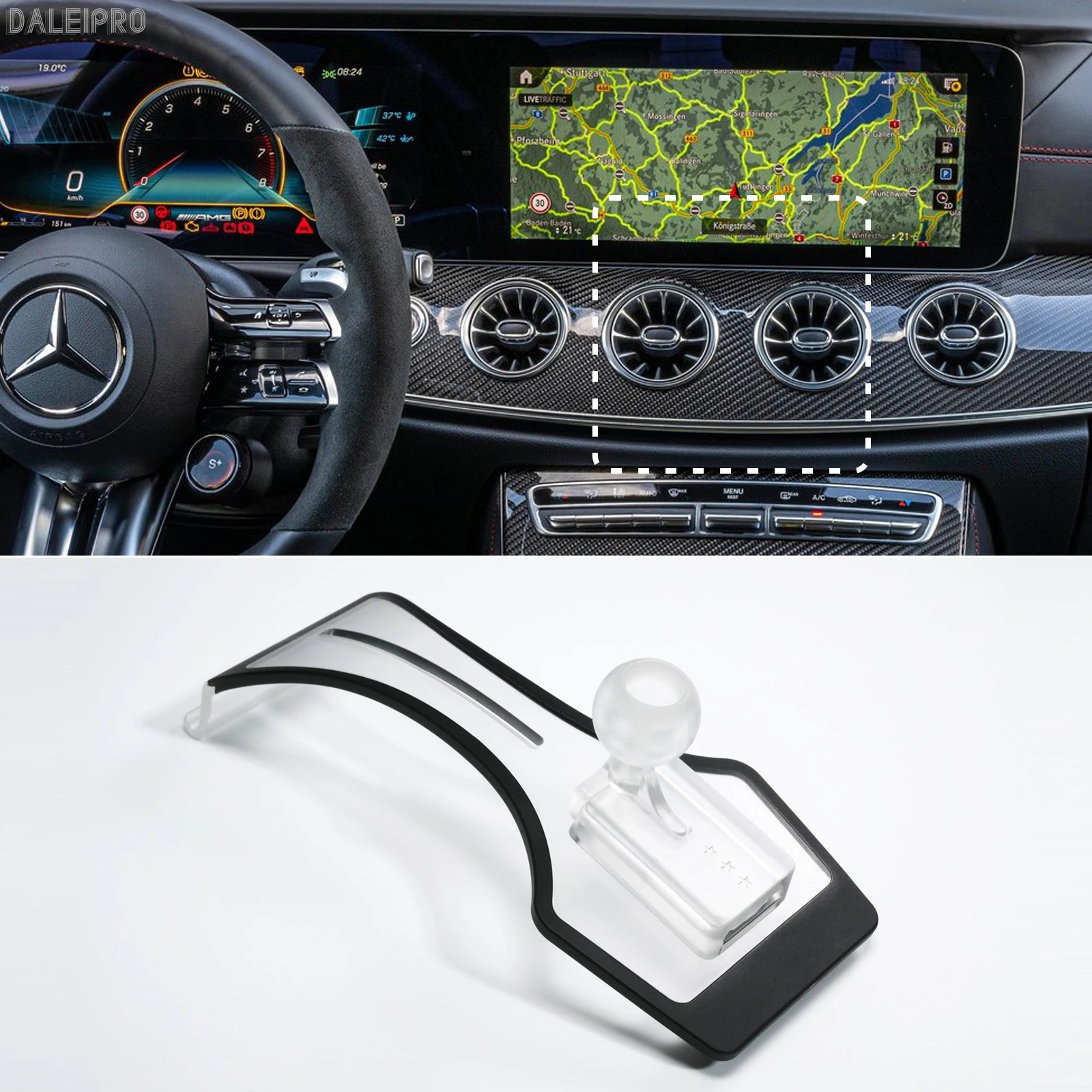 Base de support de téléphone spécial pour mercedes-benz CLS C257 2019 – 2023 AMG 450, charge sans fil, support magnétique MagSafe pour voiture, chargeur de voiture