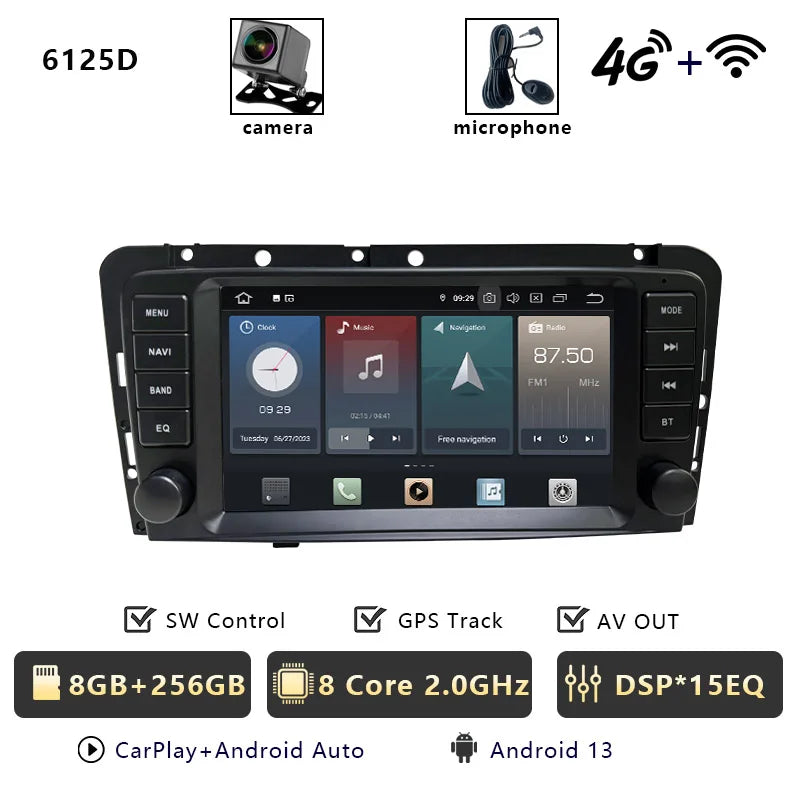 CHSTEK autoradio Carplay Android 13 pour Volvo XC70 V70 S60 S40 V40 2005 2006 2007 2008 2009 Navigation stéréo multimédia WIFI 4G