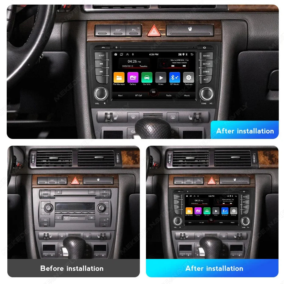 Autoradio Android 15 64G pour Audi A6 S6 RS6 Allroad C5 1997-2004, Carplay, système audio intelligent multimédia central