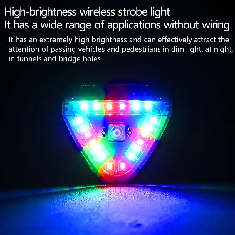 Feux de navigation solaires sans fil pour voiture, avertissement solaire anti-arrière, feux d'avion clignotants, feux de croisière pour pare-chocs arrière
