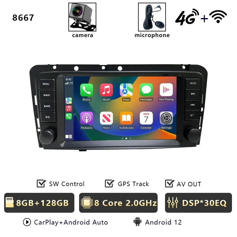 CHSTEK autoradio Carplay Android 13 pour Volvo XC70 V70 S60 S40 V40 2005 2006 2007 2008 2009 Navigation stéréo multimédia WIFI 4G