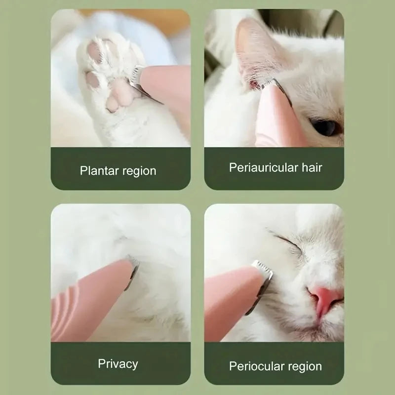 1 tondeuse électrique sans batterie pour animaux de compagnie, adaptée aux chats et aux chiens. Il peut être utilisé pour raser les poils des pieds, des fesses et les poils des yeux.