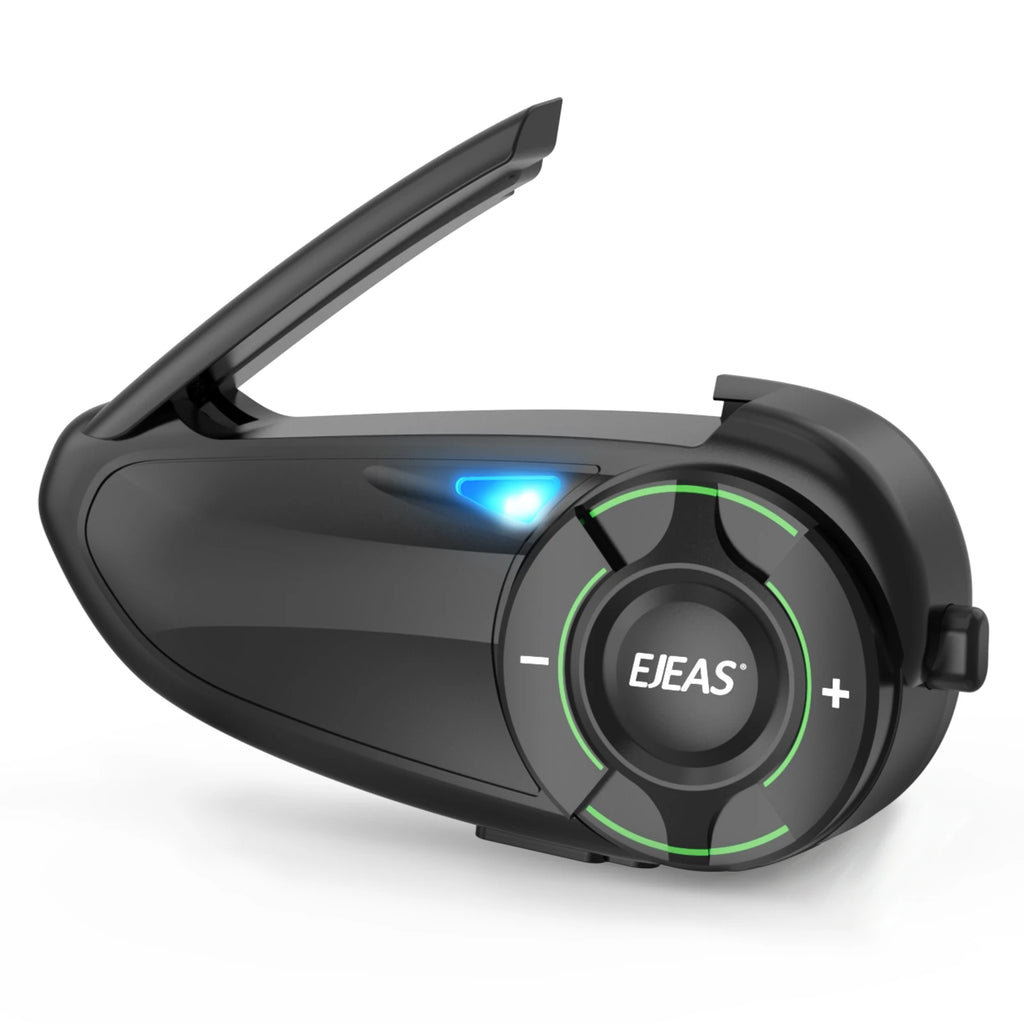 EJEAS Q8 Interphone en maille pour moto avec talkie-walkie à distance EUC Interphone Bluetooth casque pour 6 coureurs avec Bluetooth 5.1
