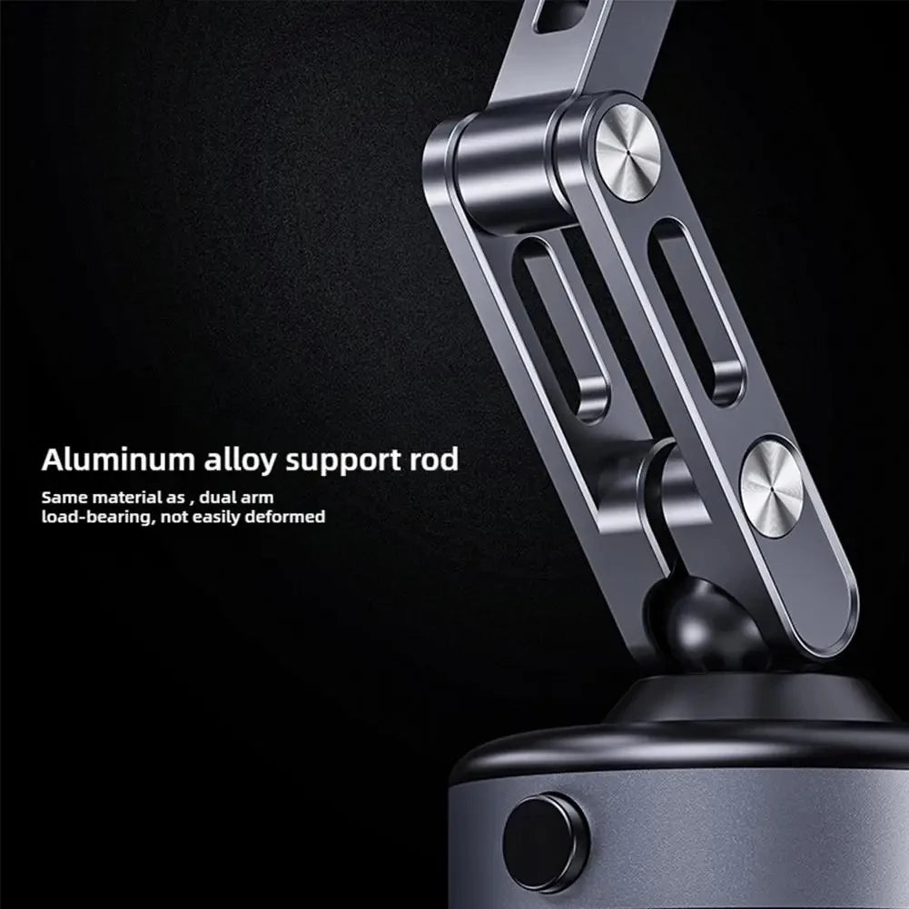 Support de téléphone magnétique pour voiture, ventouse rotative et pliable en alliage d'aluminium, support d'adsorption électrique sous vide, nouveauté 2025