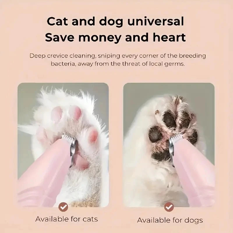 1 tondeuse électrique sans batterie pour animaux de compagnie, adaptée aux chats et aux chiens. Il peut être utilisé pour raser les poils des pieds, des fesses et les poils des yeux.