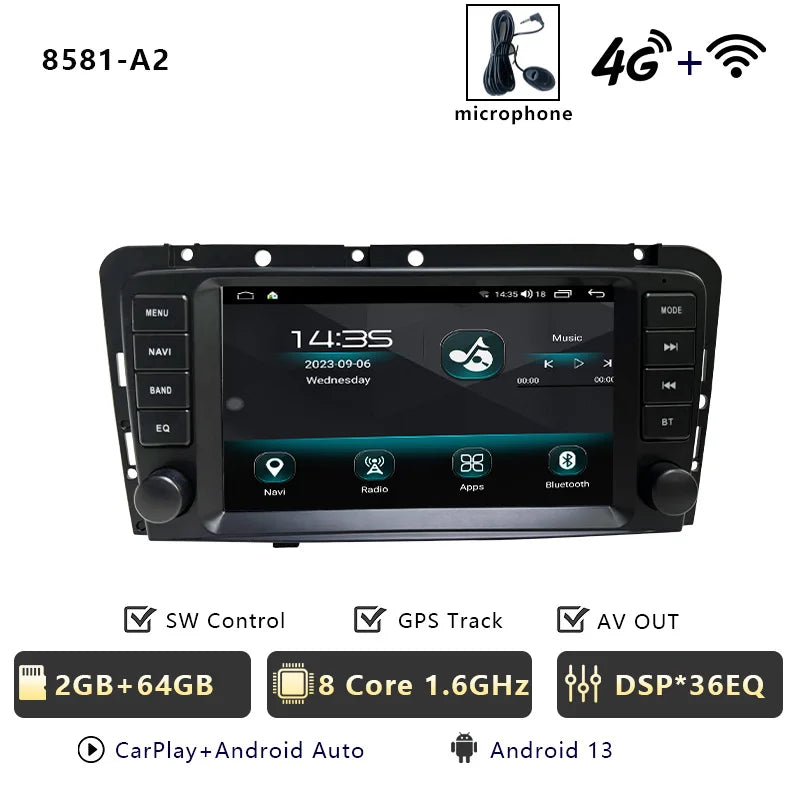 CHSTEK autoradio Carplay Android 13 pour Volvo XC70 V70 S60 S40 V40 2005 2006 2007 2008 2009 Navigation stéréo multimédia WIFI 4G